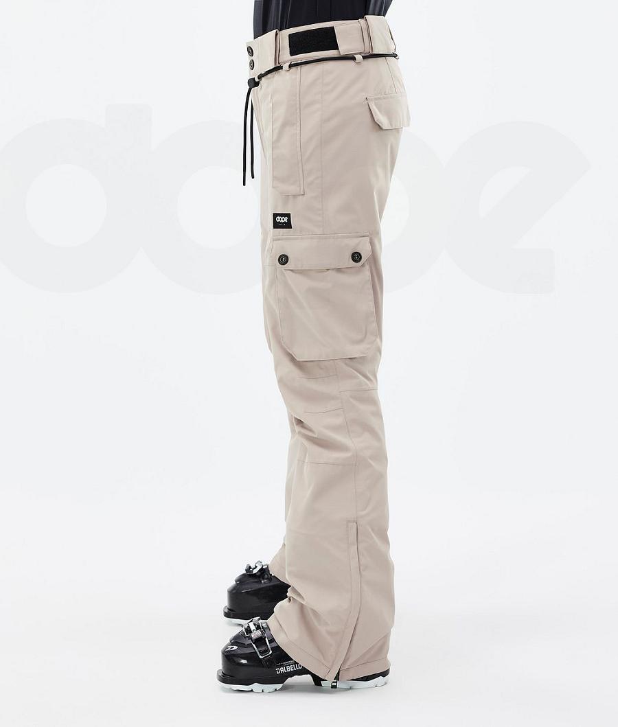 Beige Women's Dope Iconic W Ski Pants | NZ_D1430