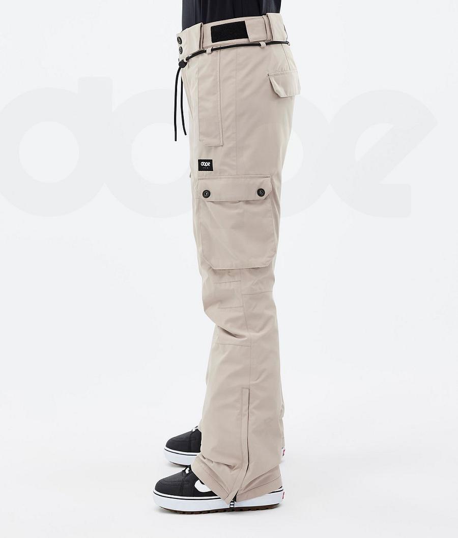 Beige Women's Dope Iconic W Snowboard Pants | NZ_D1874