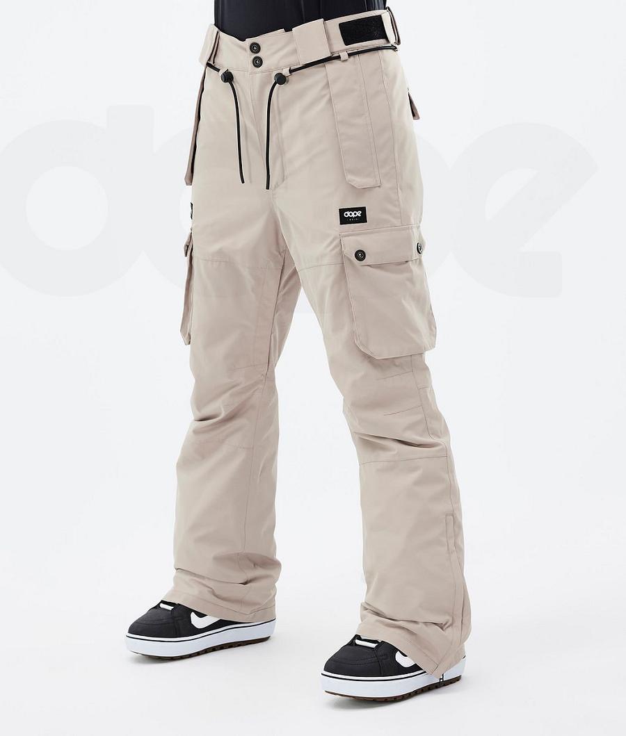 Beige Women\'s Dope Iconic W Snowboard Pants | NZ_D1874
