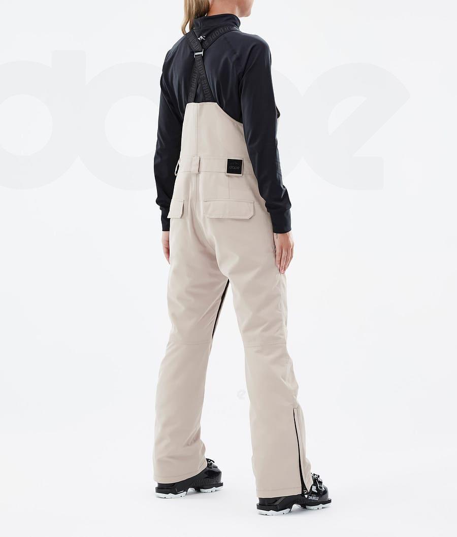 Beige Women's Dope Notorious B.I.B W Ski Pants | NZ_D2061