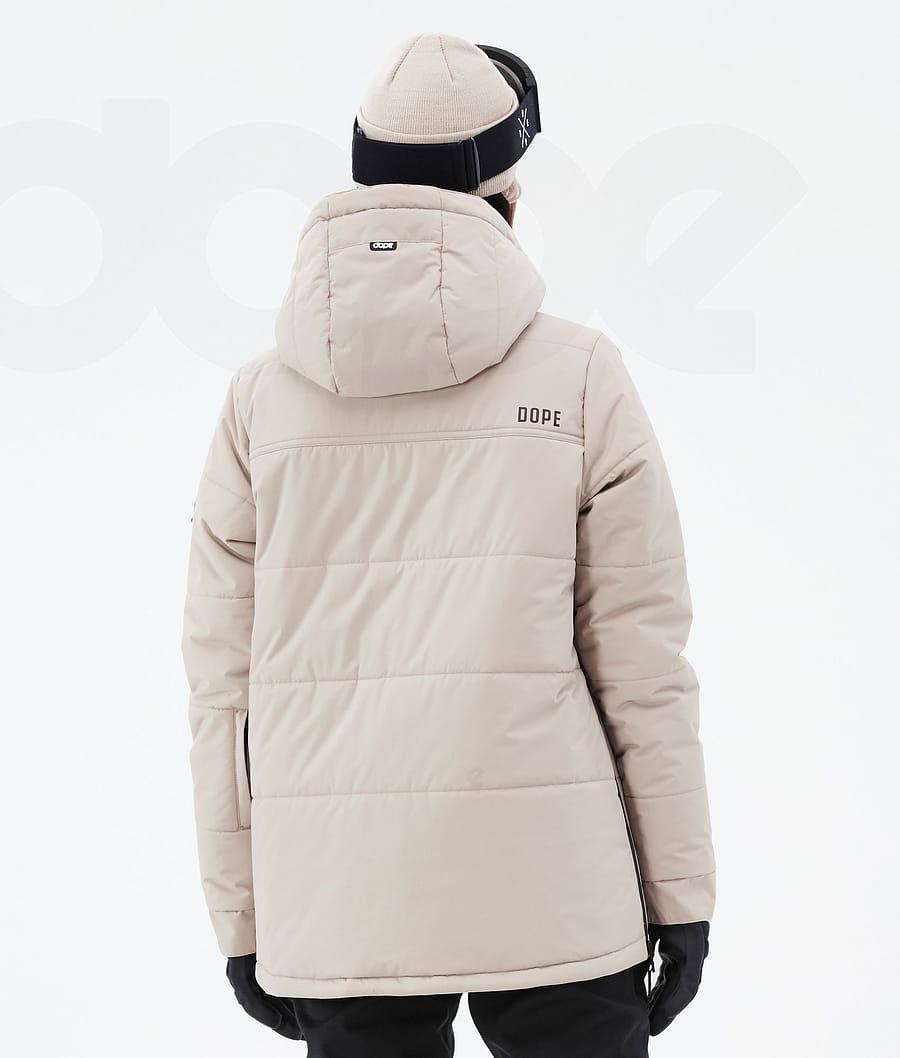 Beige Women's Dope Puffer W Snowboard Jackets | NZ_D2198