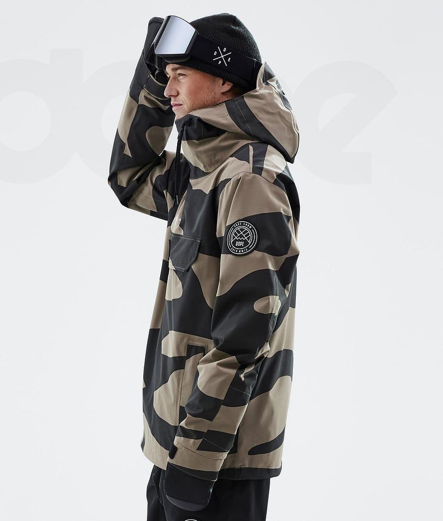 Black / Brown Men's Dope Blizzard Ski Jackets | NZ_D1486