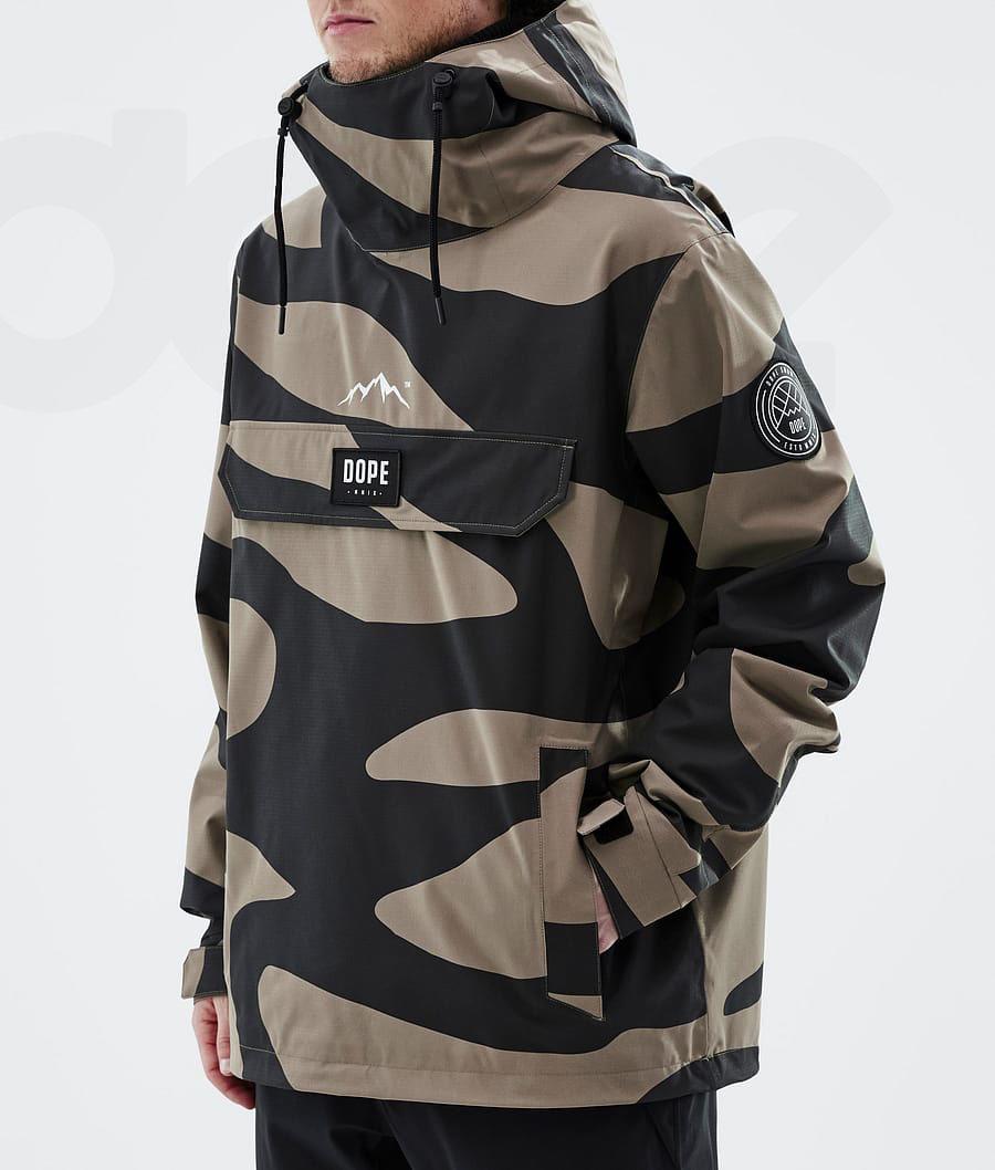 Black / Brown Men's Dope Blizzard Ski Jackets | NZ_D1486