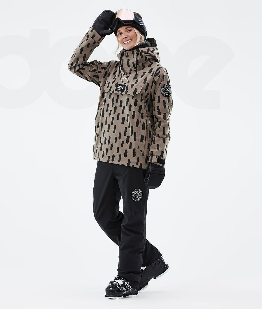 Black / Brown Women's Dope Blizzard W Ski Jackets | NZ_D2022