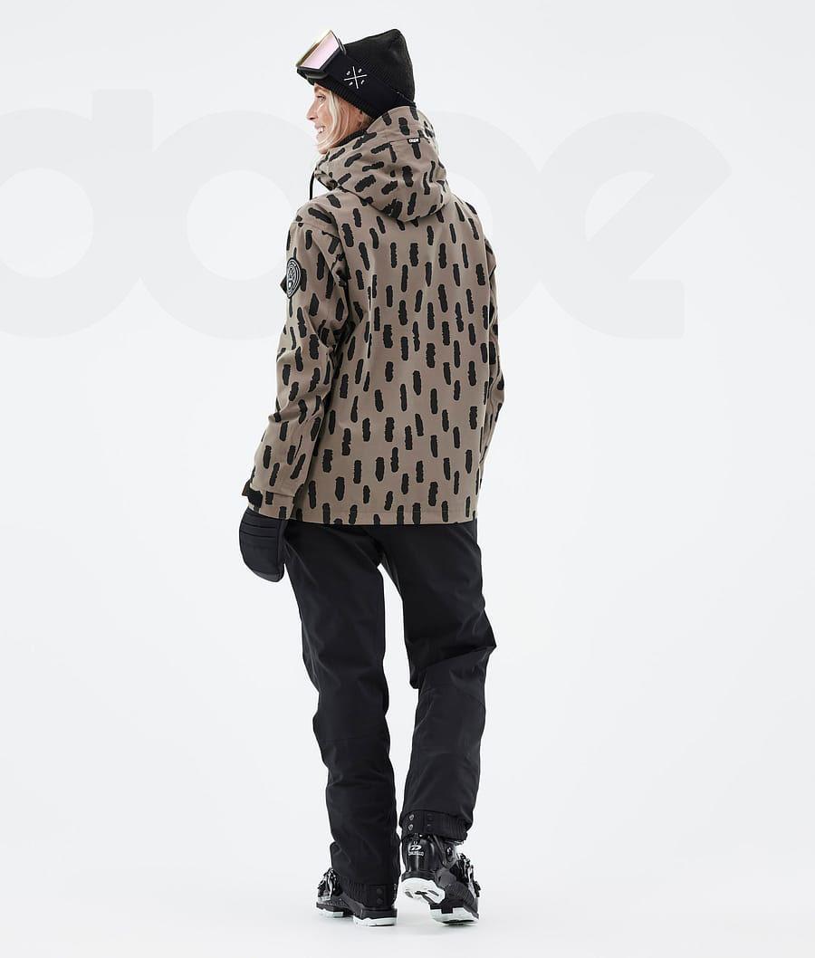 Black / Brown Women's Dope Blizzard W Ski Jackets | NZ_D2022