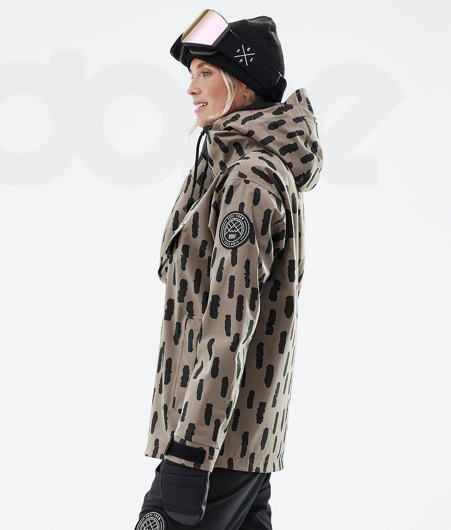 Black / Brown Women's Dope Blizzard W Ski Jackets | NZ_D2022
