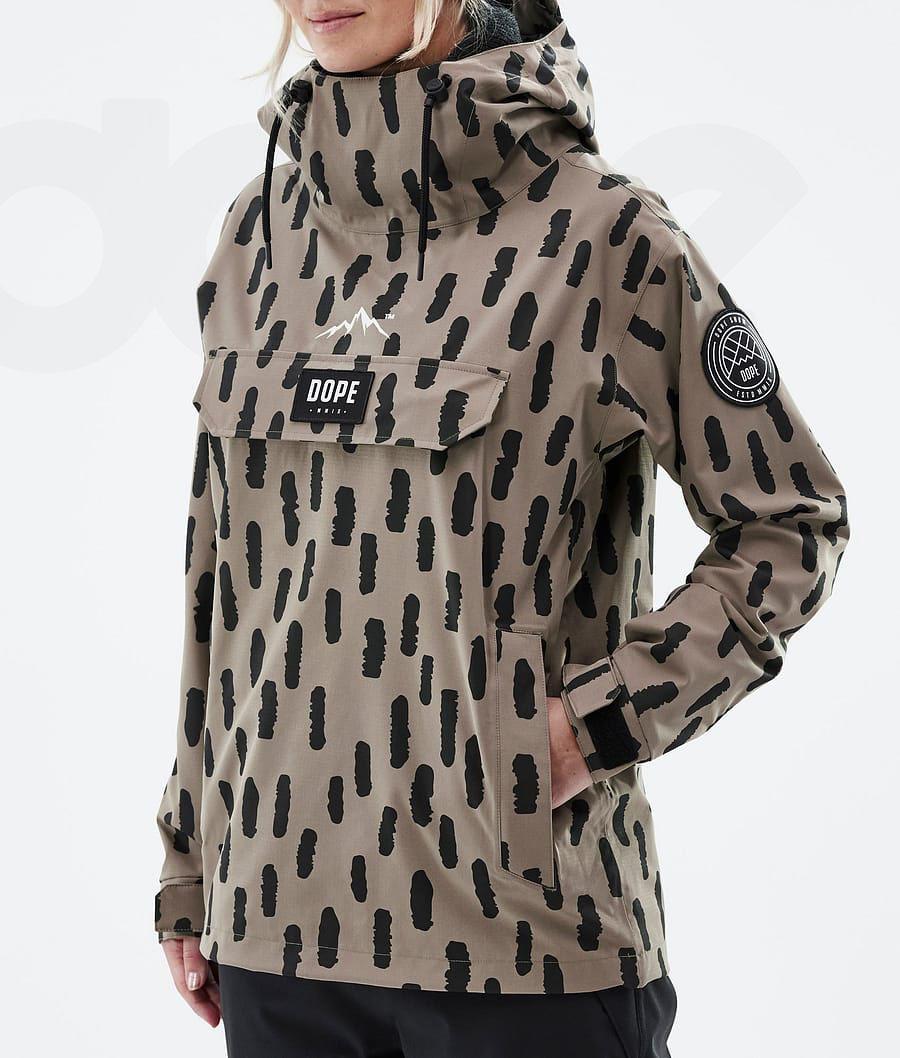 Black / Brown Women's Dope Blizzard W Ski Jackets | NZ_D2022