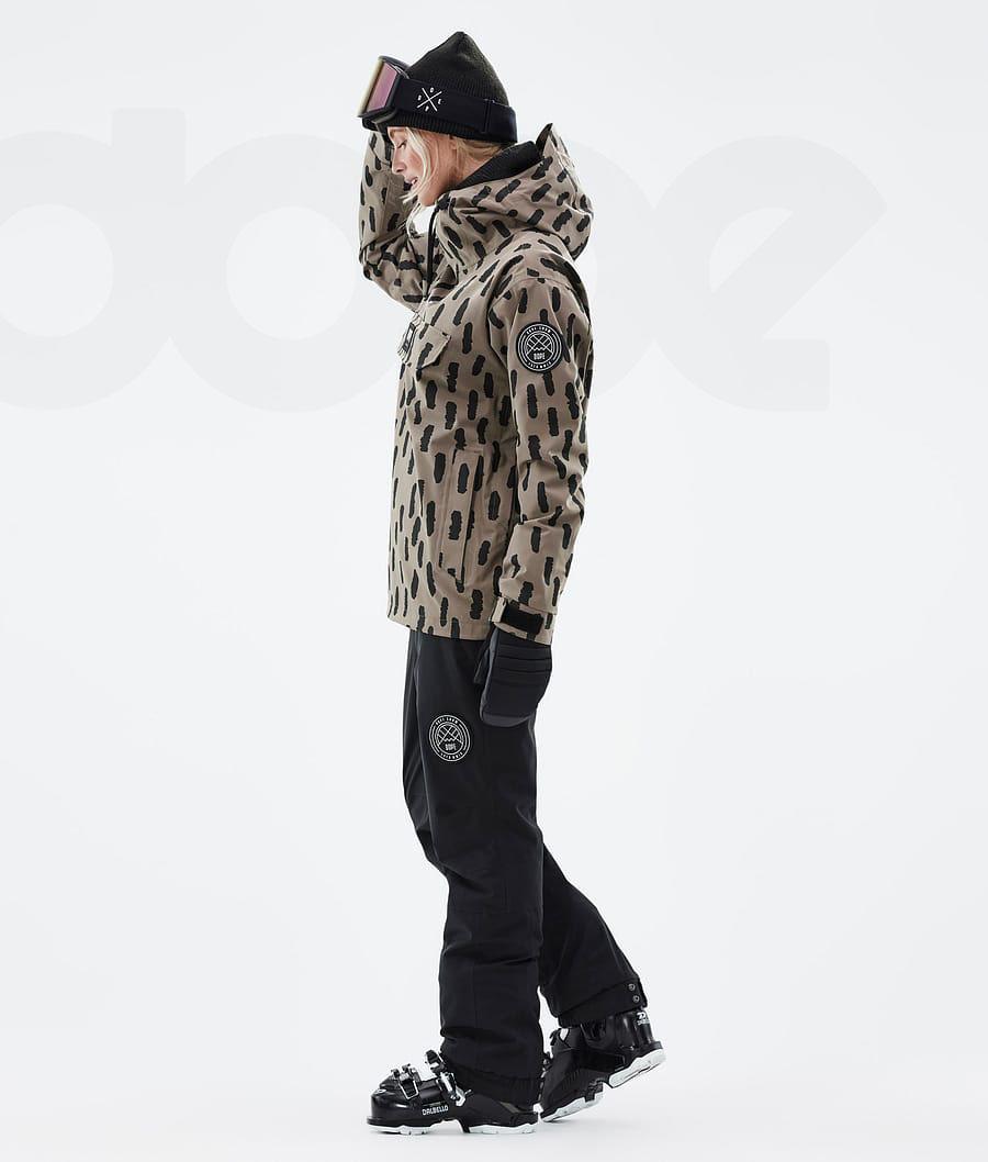 Black / Brown Women's Dope Blizzard W Ski Jackets | NZ_D2022