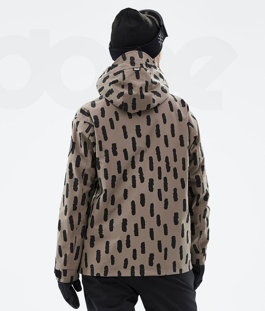 Black / Brown Women's Dope Blizzard W Ski Jackets | NZ_D2022
