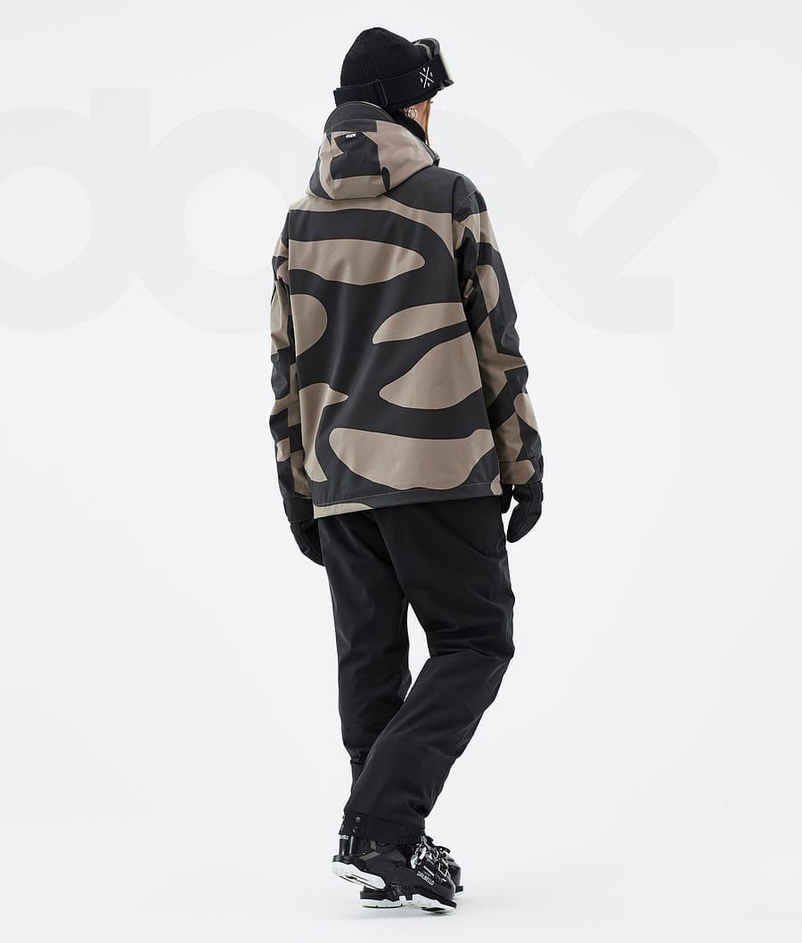 Black / Brown Women's Dope Blizzard W Ski Jackets | NZ_D2498