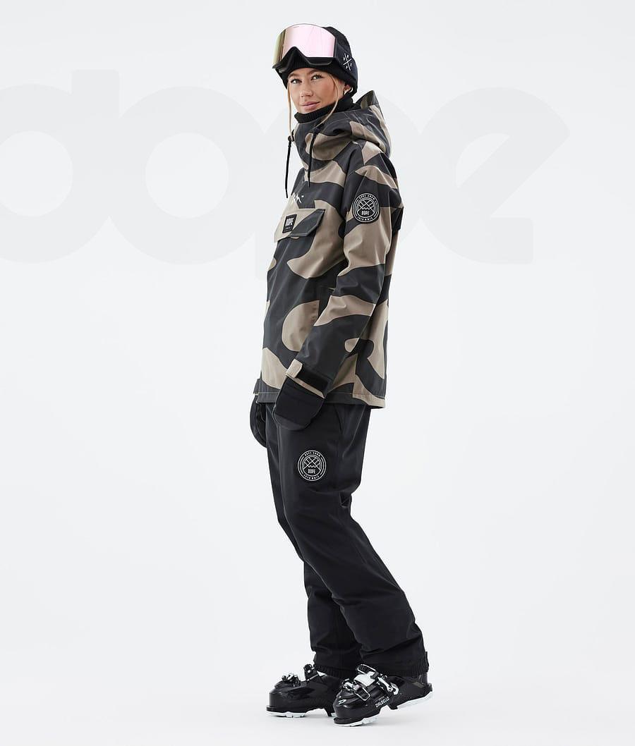 Black / Brown Women's Dope Blizzard W Ski Jackets | NZ_D2498