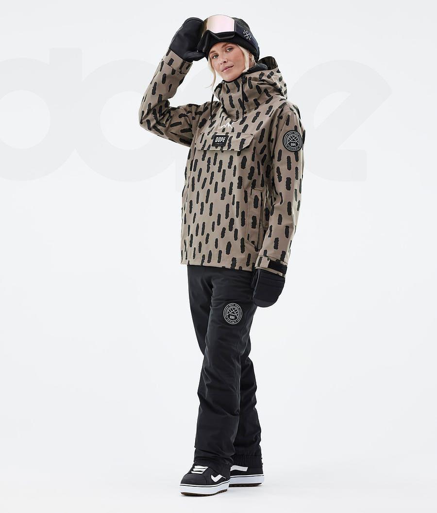 Black / Brown Women's Dope Blizzard W Snowboard Jackets | NZ_D1185