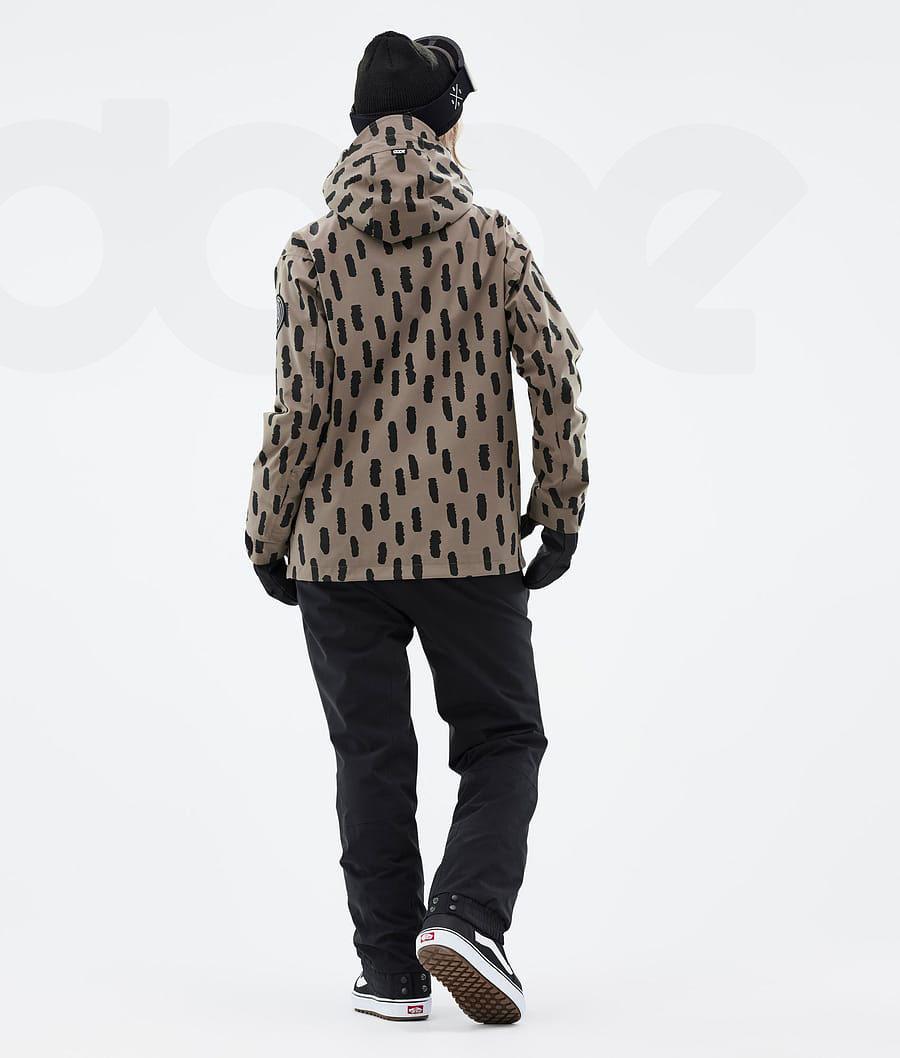 Black / Brown Women's Dope Blizzard W Snowboard Jackets | NZ_D1185