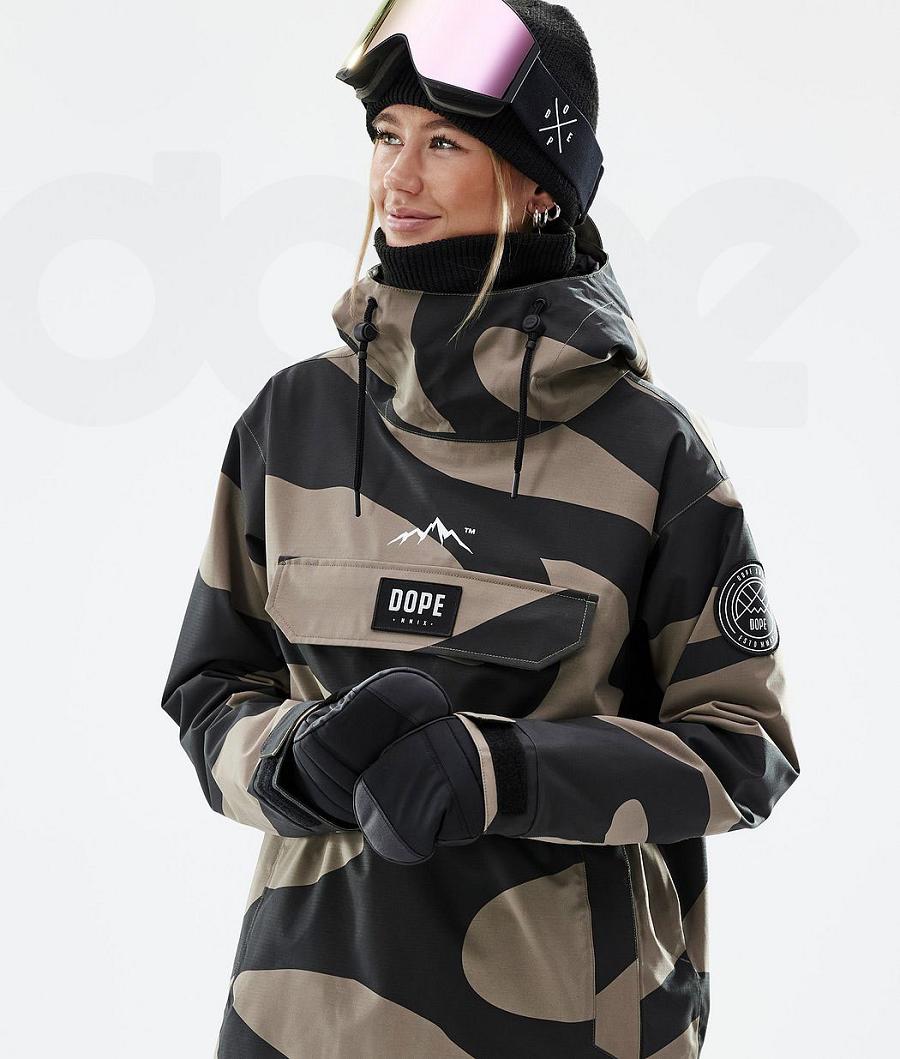 Black / Brown Women's Dope Blizzard W Snowboard Jackets | NZ_D1577