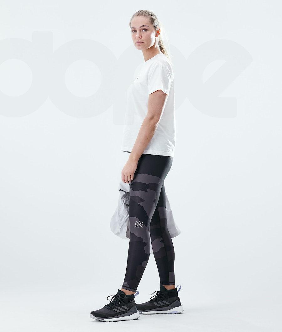 Black Camo Women's Dope Razor Leggings | NZ_D1145