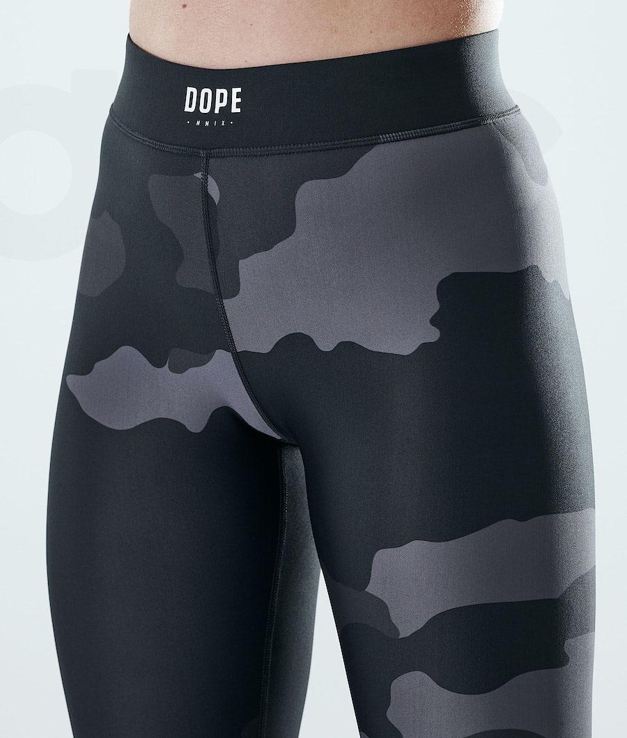 Black Camo Women's Dope Razor Leggings | NZ_D1145