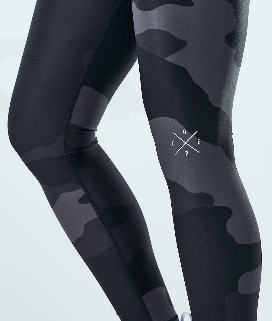 Black Camo Women's Dope Razor Leggings | NZ_D1145