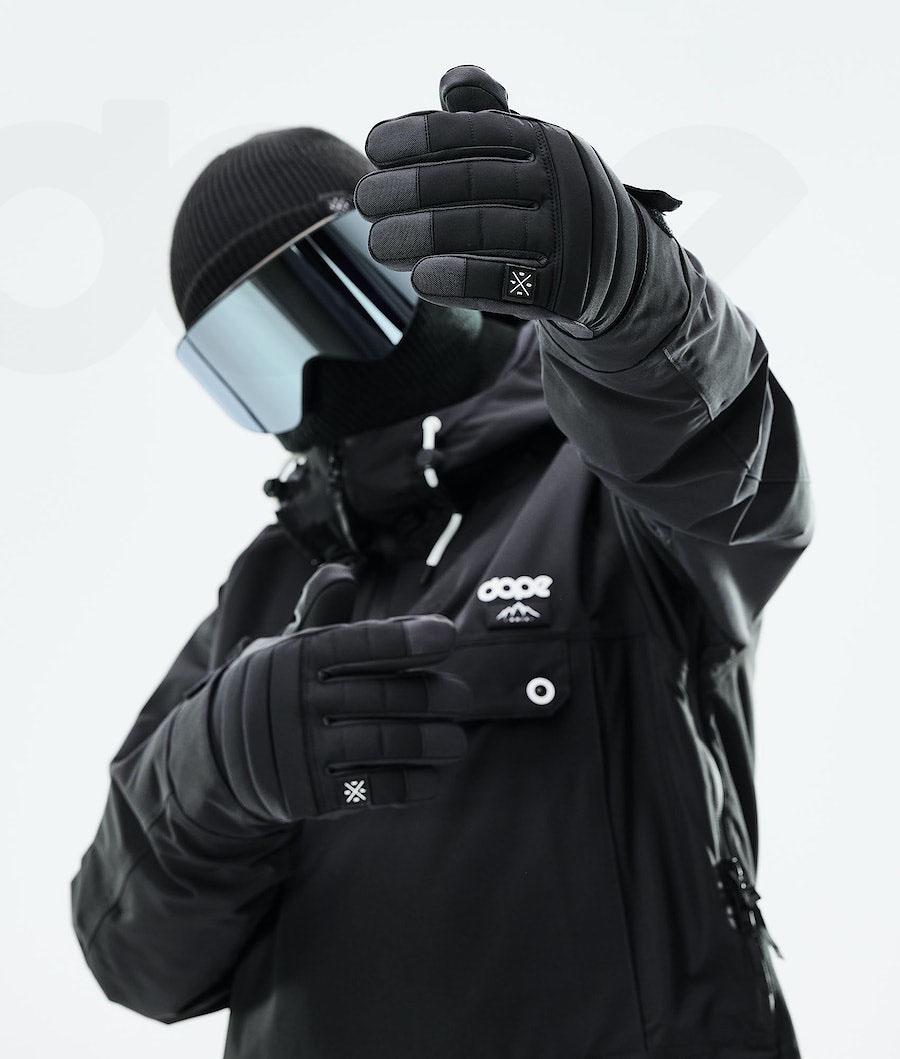 Black Men's Dope Ace 2021 Snowboard Gloves | NZ_D1912
