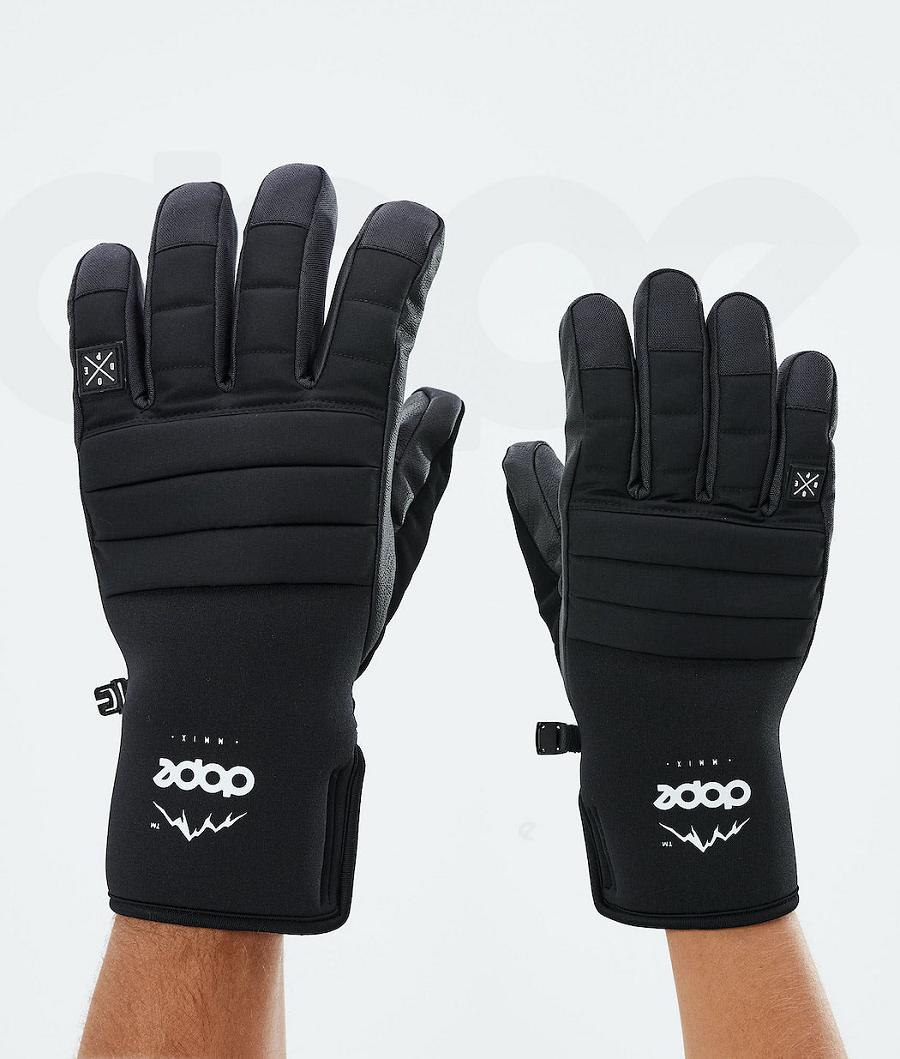 Black Men\'s Dope Ace 2021 Snowboard Gloves | NZ_D1912
