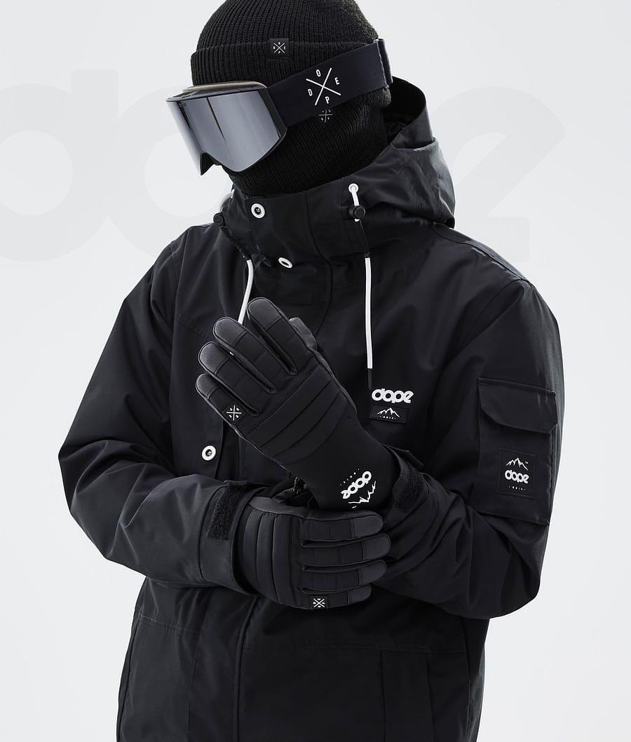 Black Men's Dope Ace Snowboard Gloves | NZ_D1950