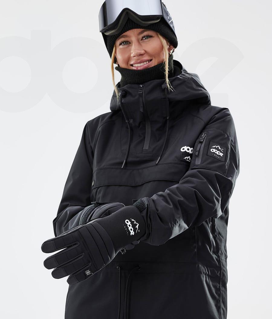 Black Men's Dope Ace Snowboard Gloves | NZ_D1950