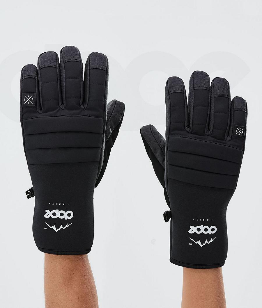 Black Men\'s Dope Ace Snowboard Gloves | NZ_D1950