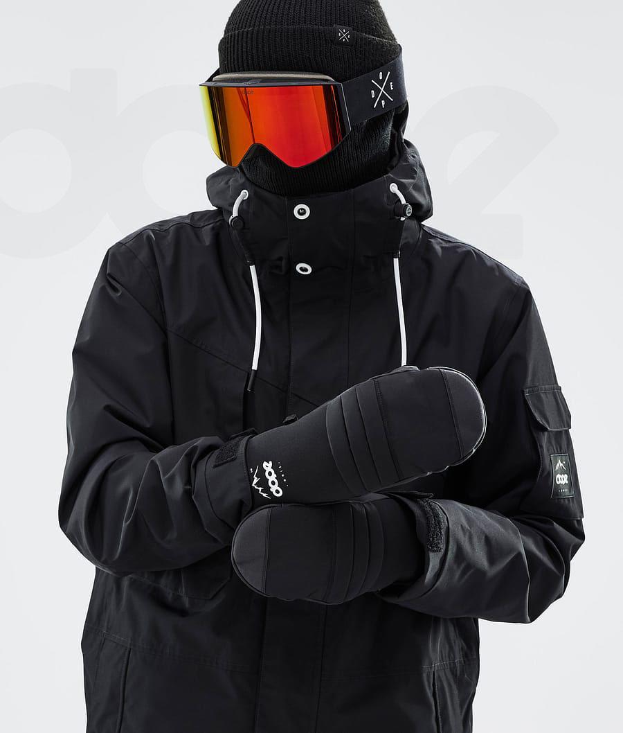 Black Men's Dope Ace Snowboard Gloves | NZ_D2146