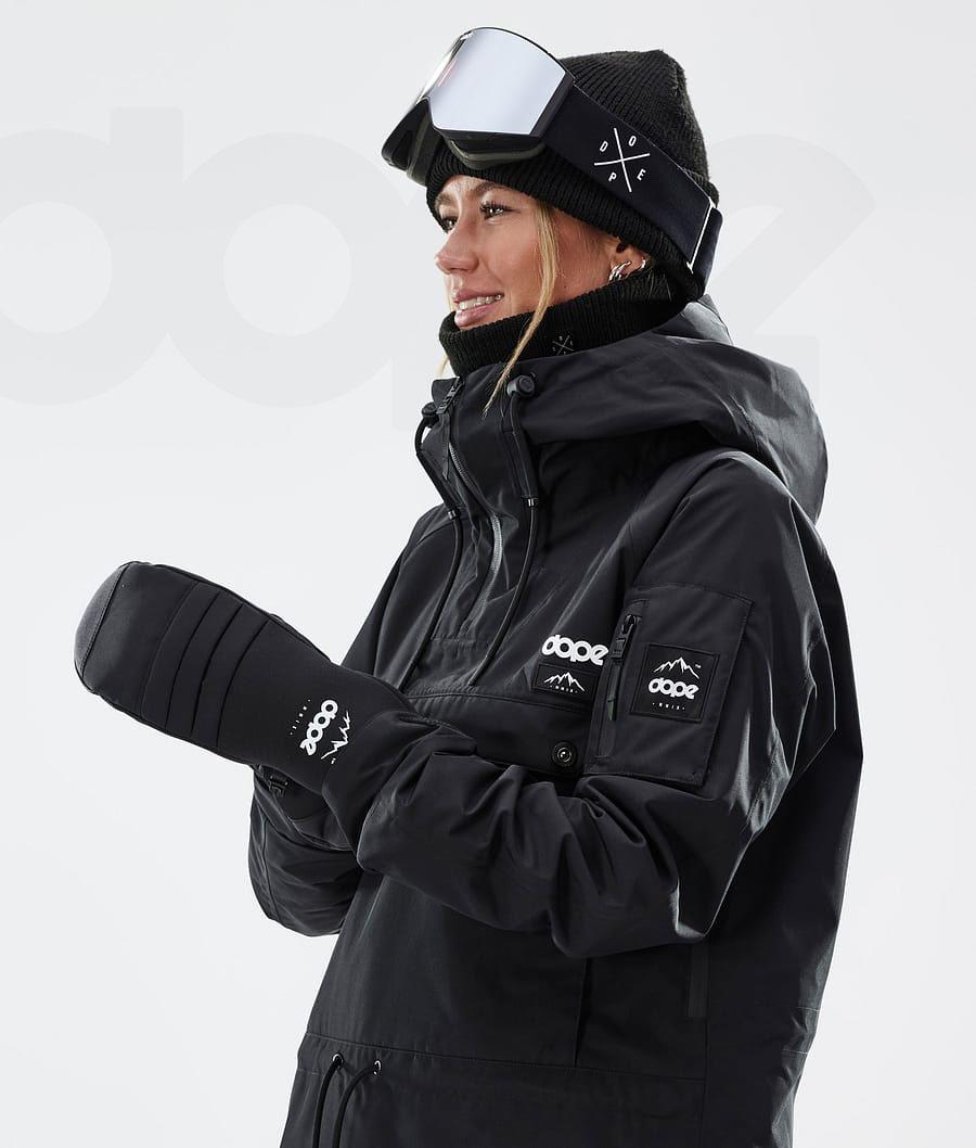 Black Men's Dope Ace Snowboard Gloves | NZ_D2146