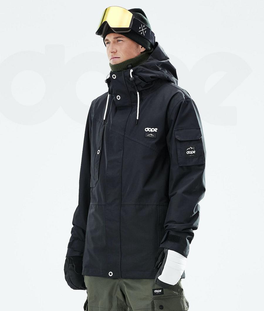 Black Men\'s Dope Adept 2021 Ski Jackets | NZ_D2247