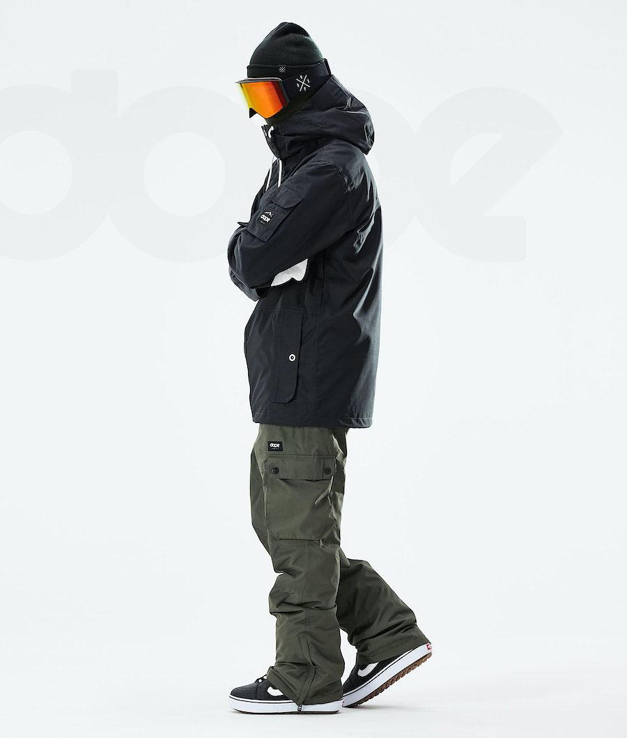 Black Men's Dope Adept 2021 Snowboard Jackets | NZ_D1293