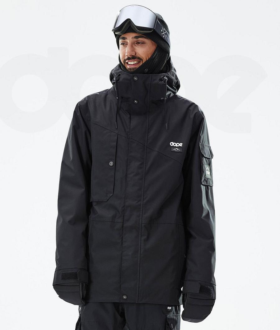 Black Men\'s Dope Adept Ski Jackets | NZ_D1526
