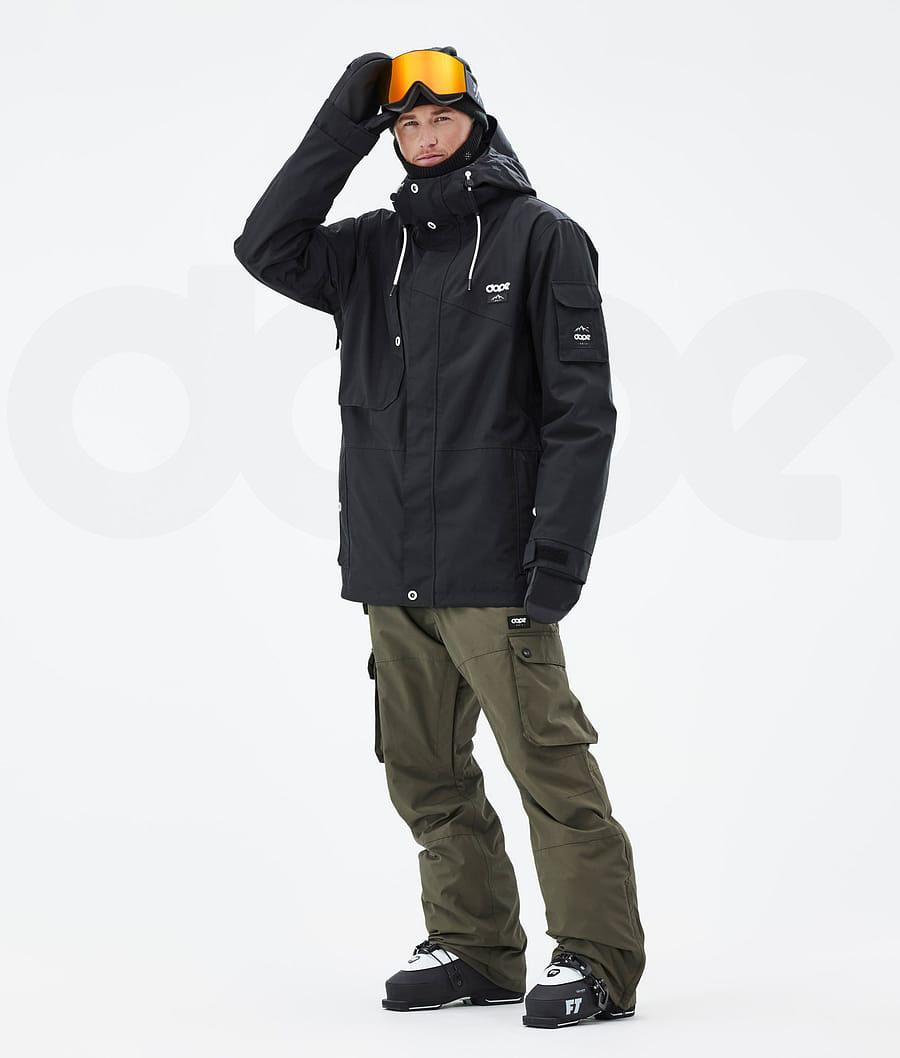 Black Men's Dope Adept Ski Jackets | NZ_D1876