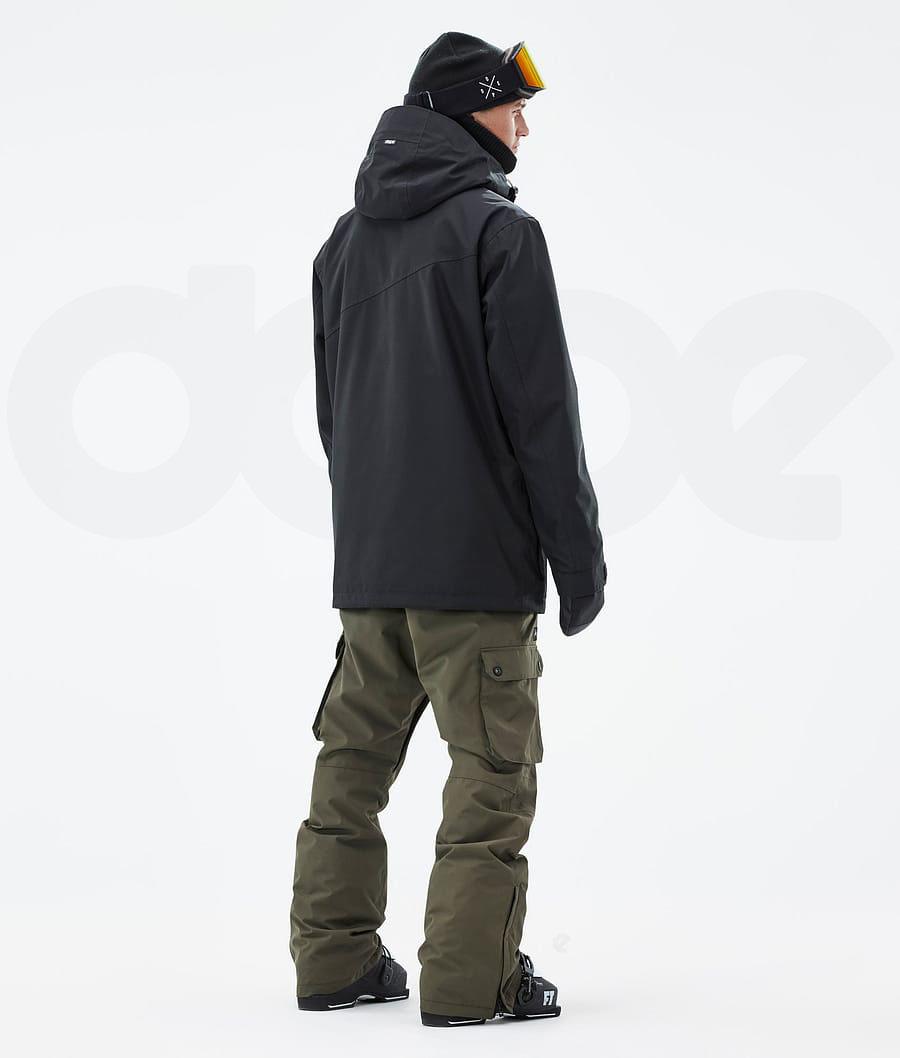 Black Men's Dope Adept Ski Jackets | NZ_D1876