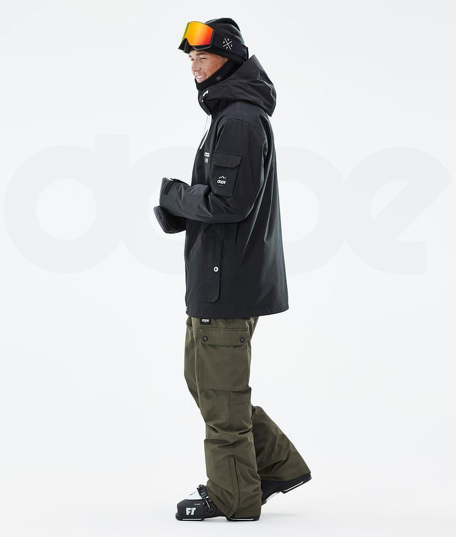 Black Men's Dope Adept Ski Jackets | NZ_D1876