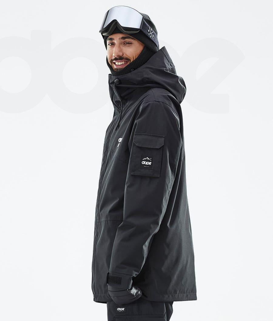 Black Men's Dope Adept Snowboard Jackets | NZ_D1084