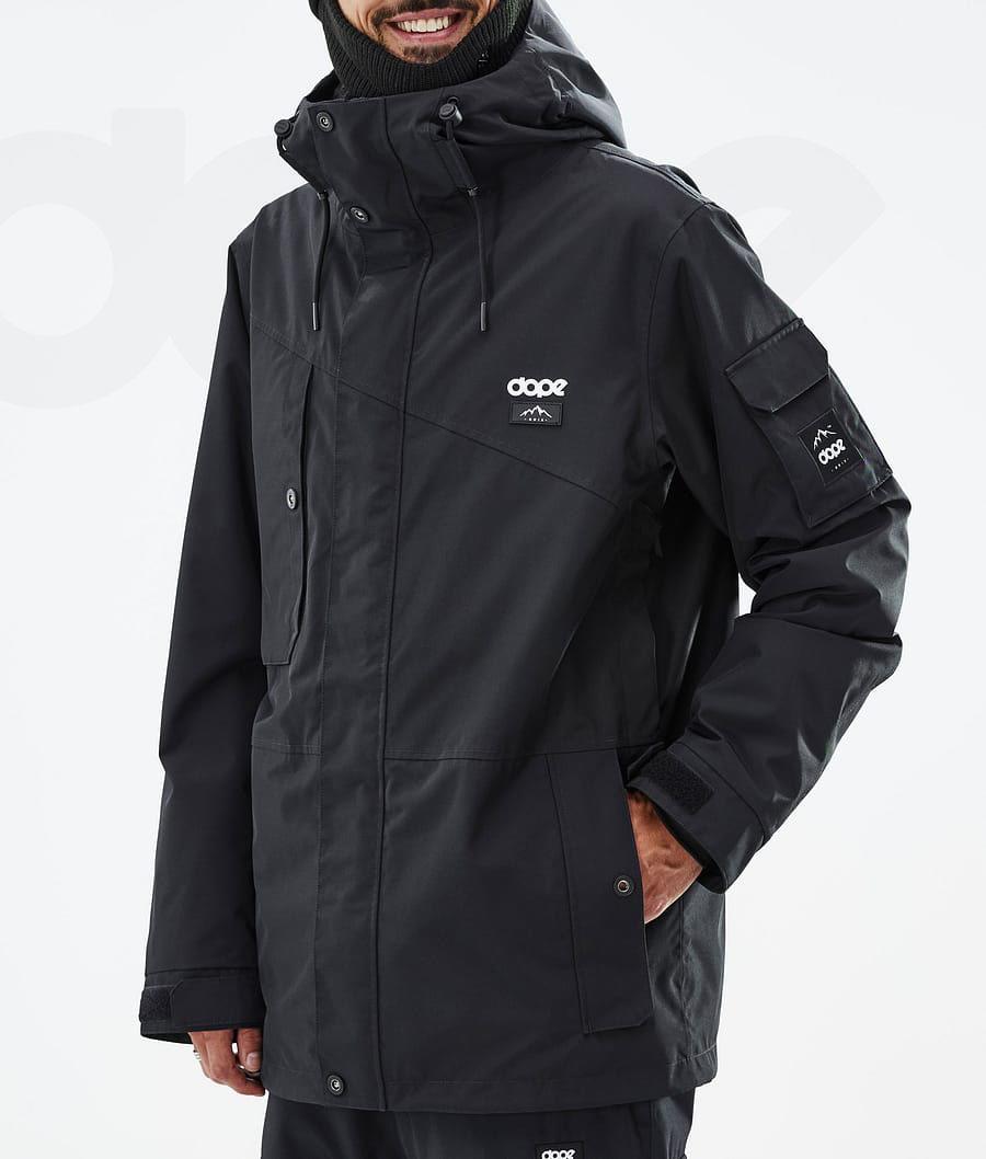 Black Men's Dope Adept Snowboard Jackets | NZ_D1084