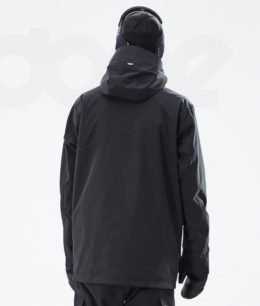 Black Men's Dope Adept Snowboard Jackets | NZ_D1084
