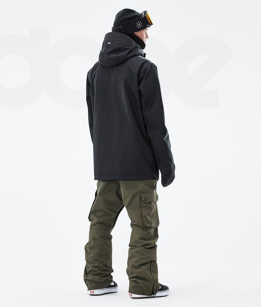 Black Men's Dope Adept Snowboard Jackets | NZ_D1159