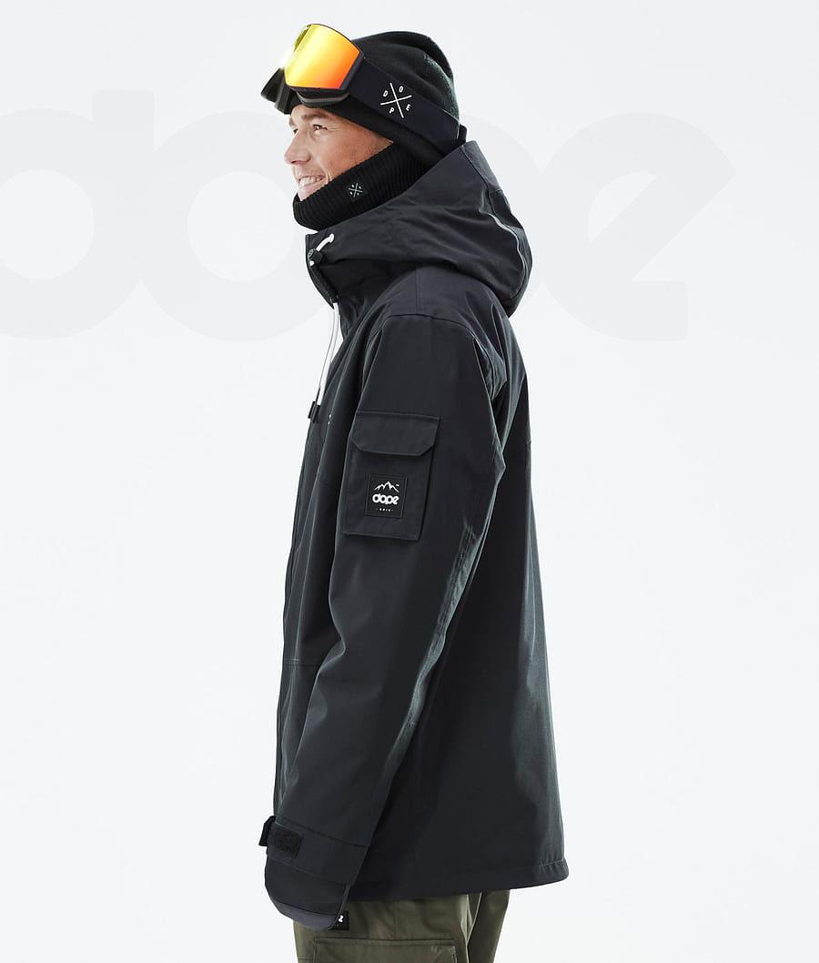 Black Men's Dope Adept Snowboard Jackets | NZ_D1159