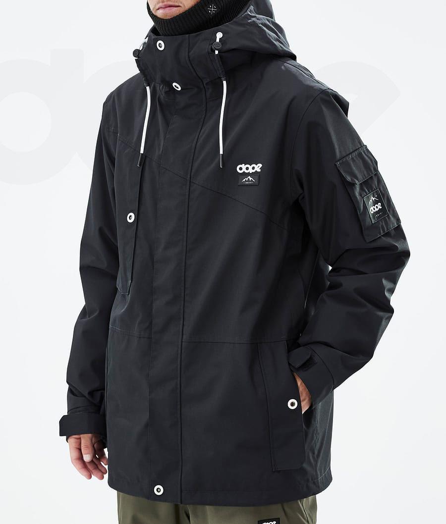 Black Men's Dope Adept Snowboard Jackets | NZ_D1159