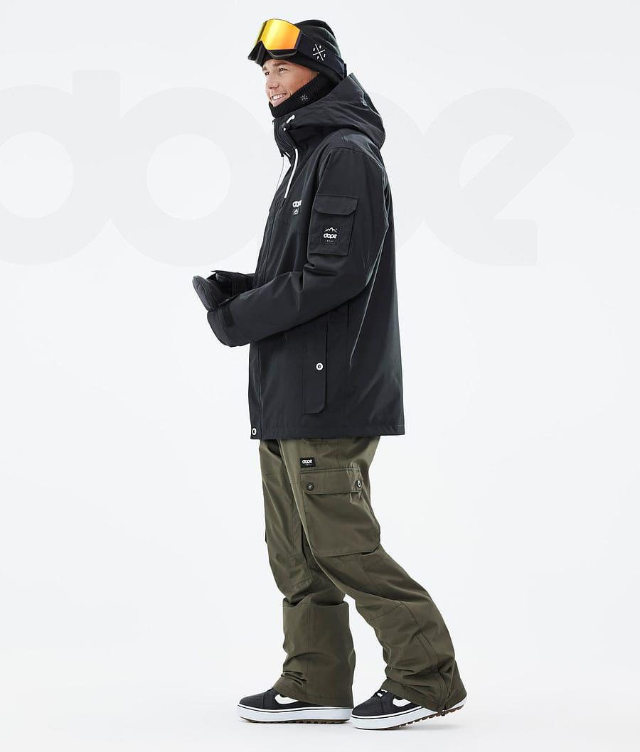 Black Men's Dope Adept Snowboard Jackets | NZ_D1159