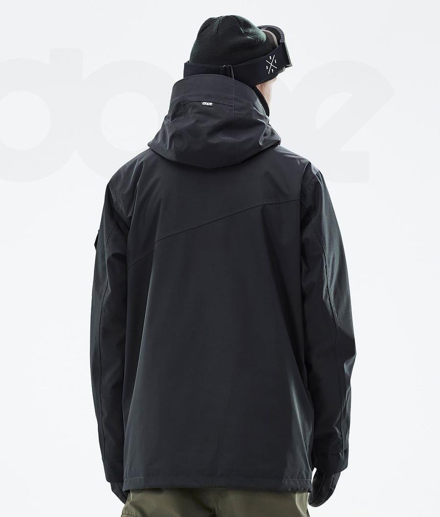 Black Men's Dope Adept Snowboard Jackets | NZ_D1159
