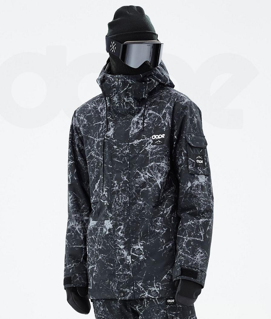 Black Men\'s Dope Adept Snowboard Jackets | NZ_D1755