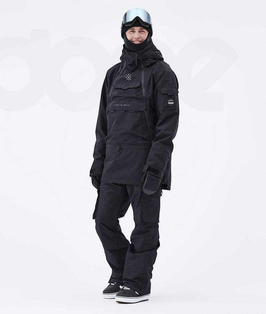 Black Men's Dope Akin 2021 Snowboard Jackets | NZ_D2166
