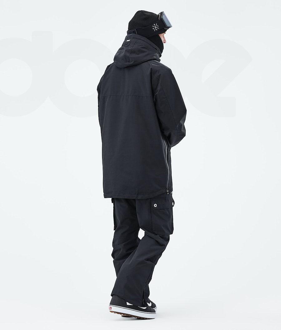 Black Men's Dope Akin 2021 Snowboard Jackets | NZ_D2166