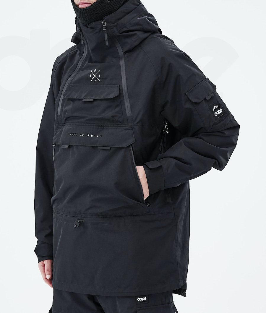 Black Men's Dope Akin 2021 Snowboard Jackets | NZ_D2166