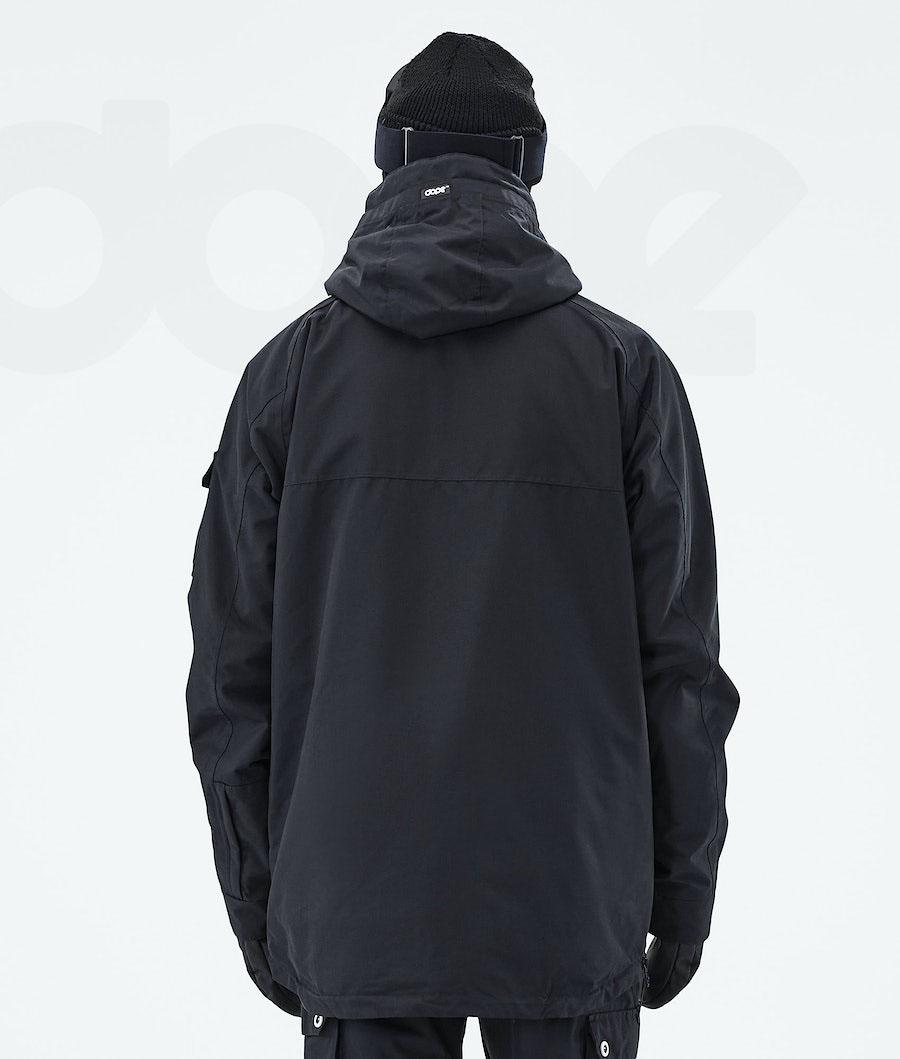 Black Men's Dope Akin 2021 Snowboard Jackets | NZ_D2166