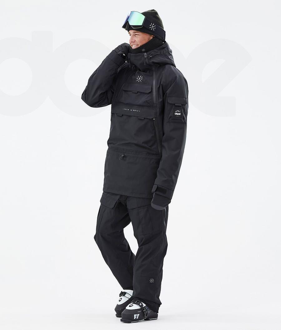 Black Men's Dope Akin Ski Jackets | NZ_D2512