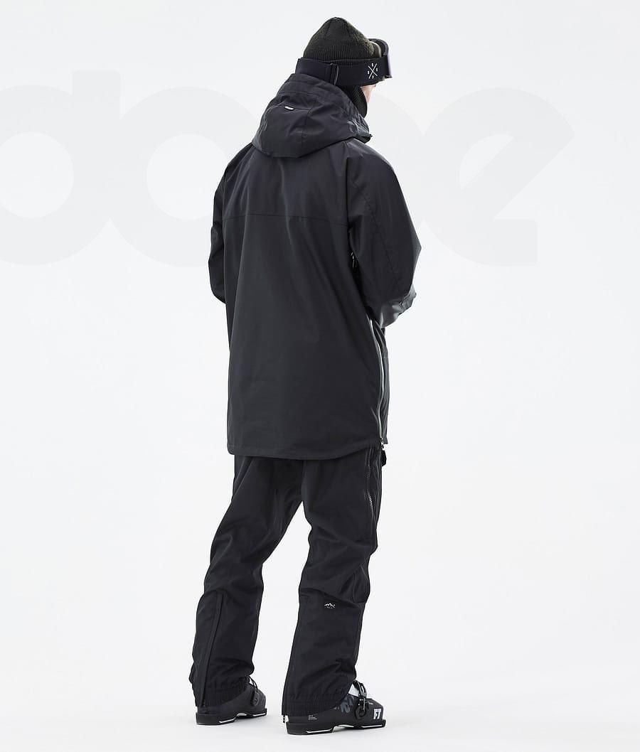 Black Men's Dope Akin Ski Jackets | NZ_D2512