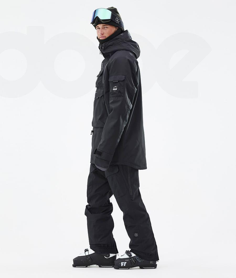 Black Men's Dope Akin Ski Jackets | NZ_D2512